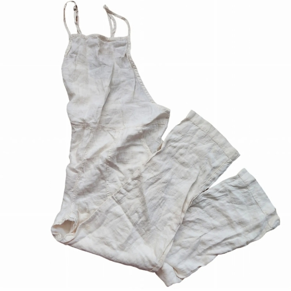 BDG URBAN OUTFITTERS Linen Jumpsuit Cream Women's L